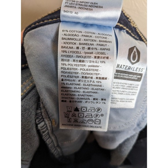 Levis Womens Plus 20W Blue Dark Wash 720 High Rise Super Skinny Stretch … - Picture 5 of 6